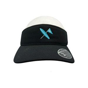 Surf and Turf Golf Visor  Adjustable Unisex Black NWT Cotton  110 Flex fit Logo
